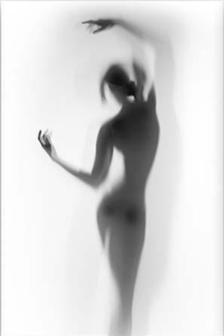 Woman Silhouette White and Black