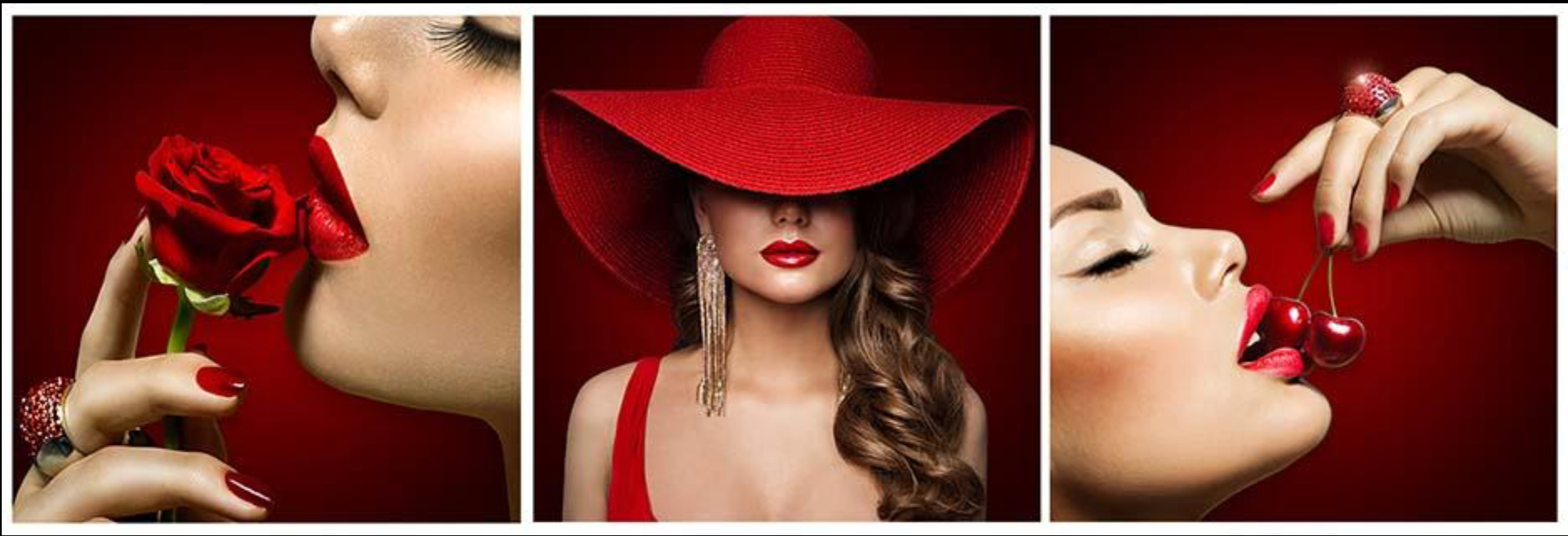 WOMEN WITH RED ACCESSORIES