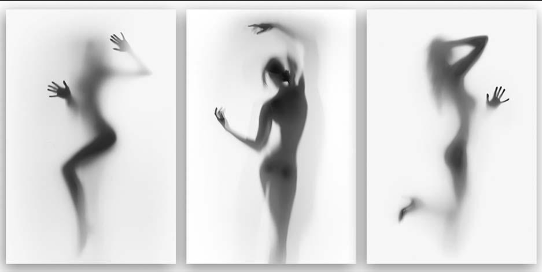 Woman Silhouette White and Black